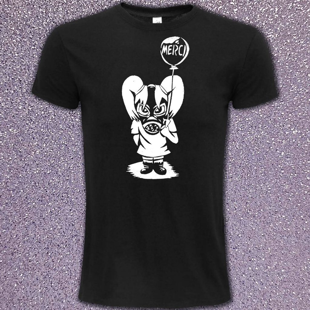 Pochoir Merci (T-Shirt XS Noir)