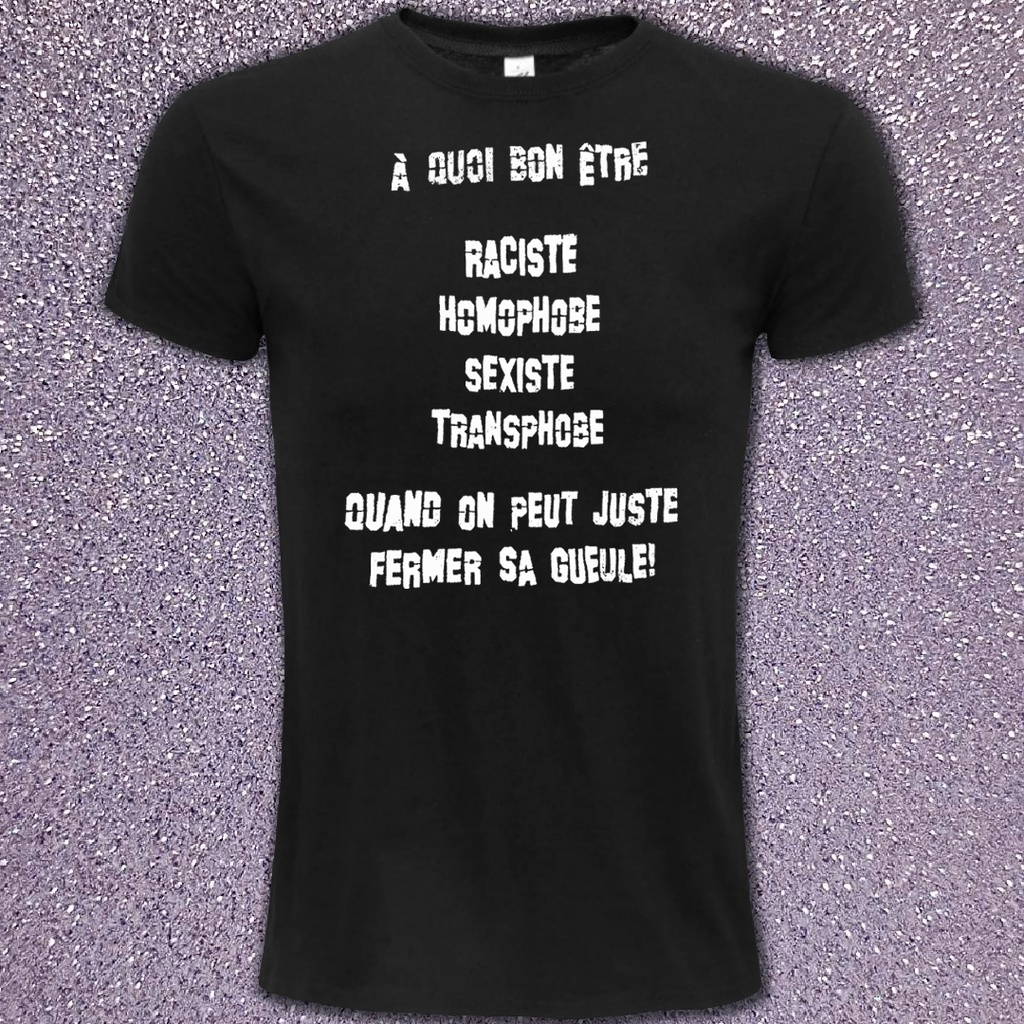 Pochoir A quoi bon? (T-Shirt XS Noir)