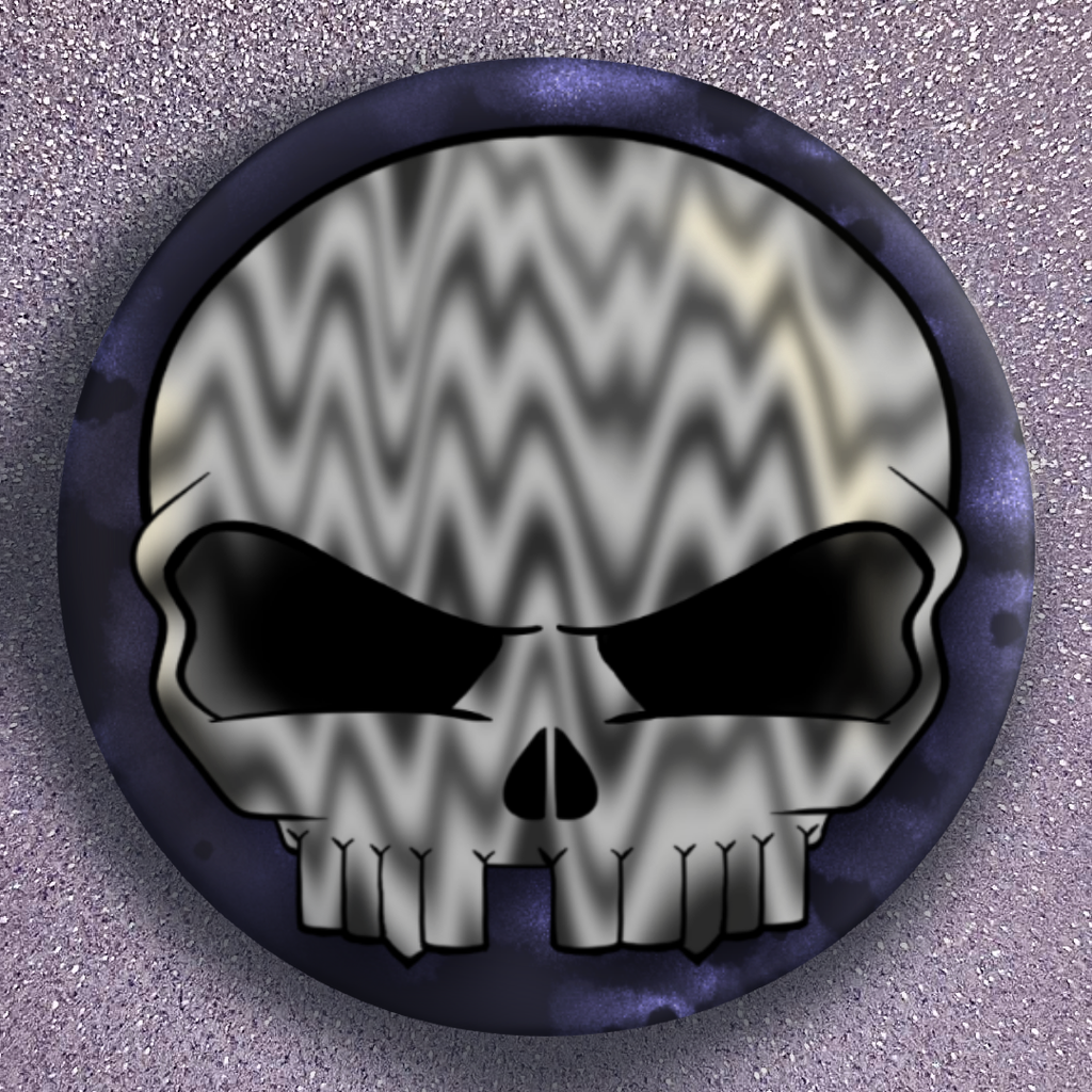 Pins Bleu Angry (Noir, Angry)