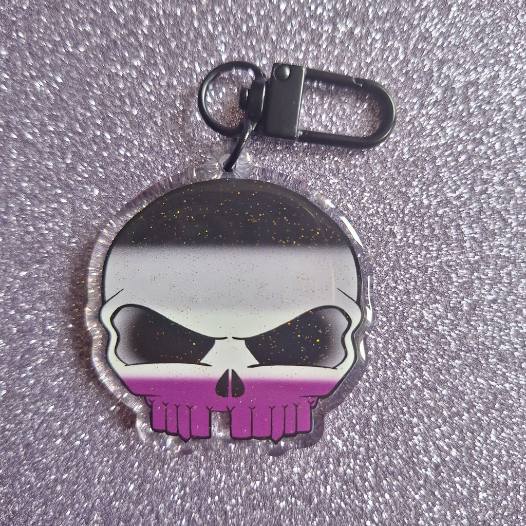 Porte-clés Epoxy Skully X Pride (Ace, Angry)