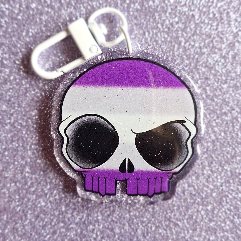 Porte-clés Epoxy Skully X Pride