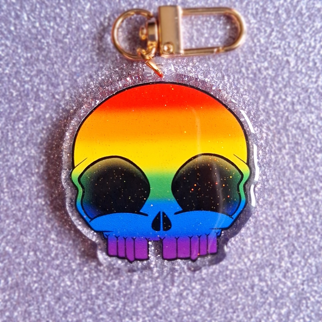 Porte-clés Epoxy Skully X Pride